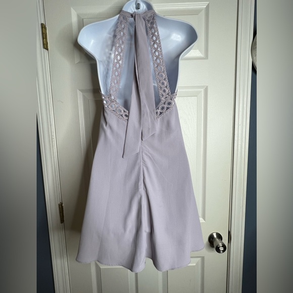 Lulus Any Sway, Shape, or Form XS Lilac Purple Lace Halter Flowy Dress Short - Picture 13 of 16
